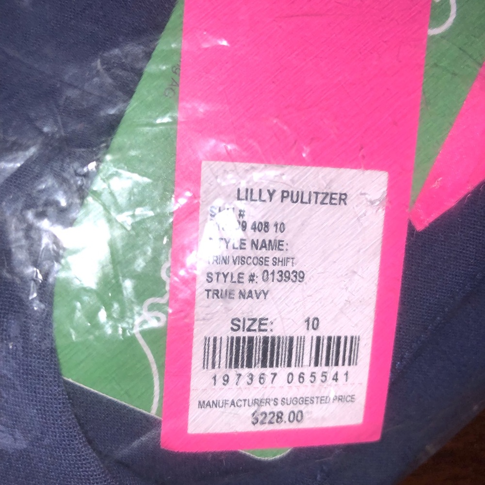 Lilly Pulitzer Trini Shift in True Navy New Size 10 - Picture 13 of 14